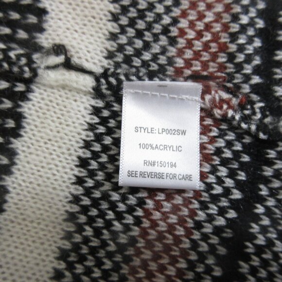 Knit Heart Soul Open Cardigan Sz Small Shawl Collar Western BOHO Asymmetric Hem - Picture 4 of 7